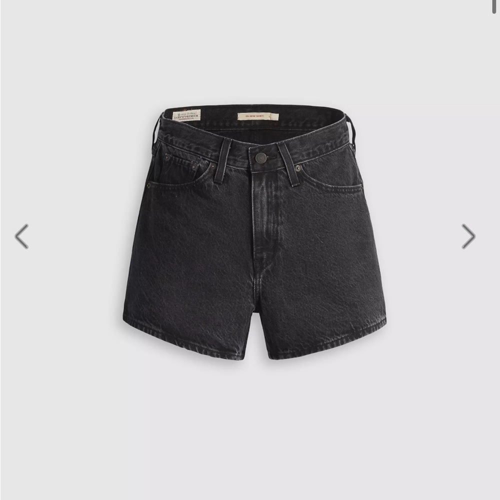 Levi's Black Jean Shorts High Rise Mom Shorts